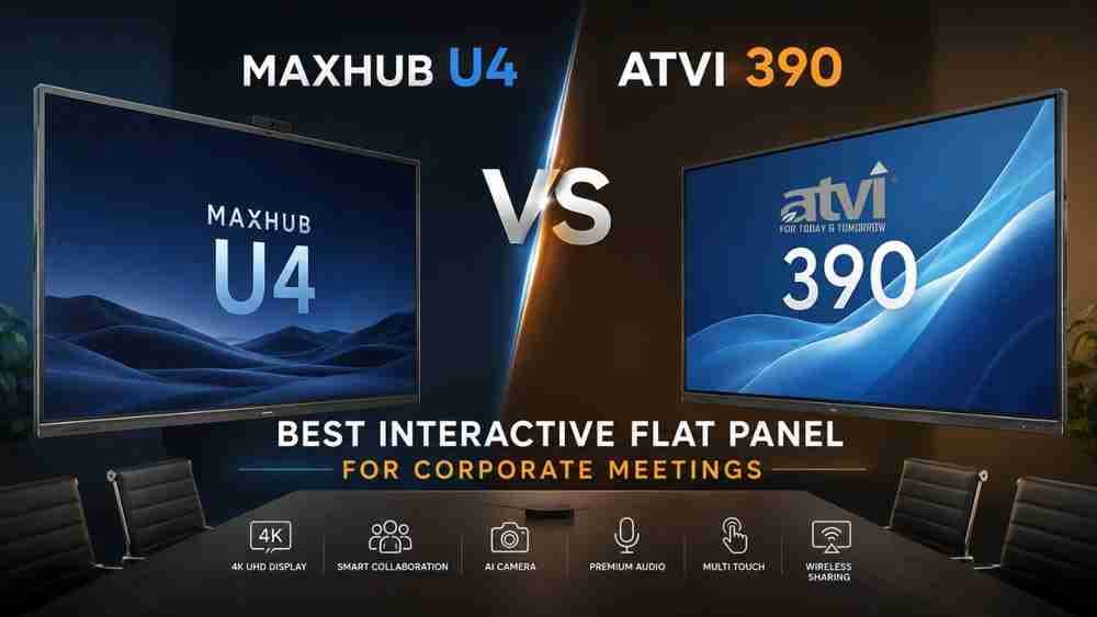  Best Interactive Flat Panel for Corporate Meetings | MAXHUB U4 vs ATVI 390