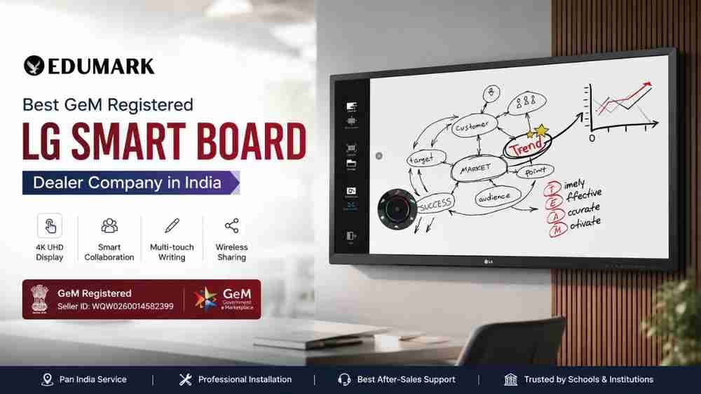 Best GeM Registered LG Smart Board Dealer Company in India 