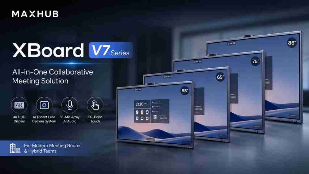 Best MAXHUB Interactive Flat Panel for Video Conferencing | XBoard V7