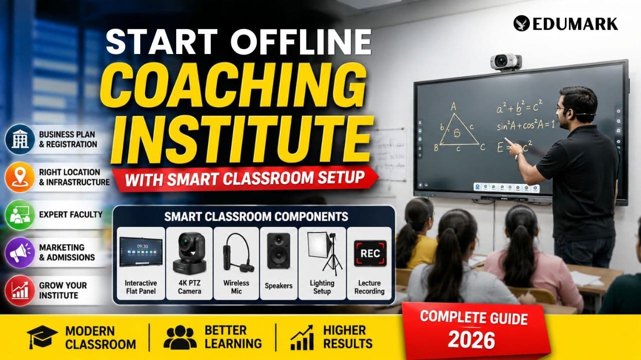How to Start an Offline Coaching Institute in India with Smart Classroom Setup (2026 Guide)